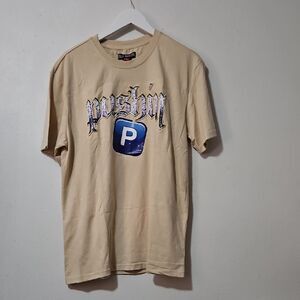 Pushin' Beige Graphic Tee